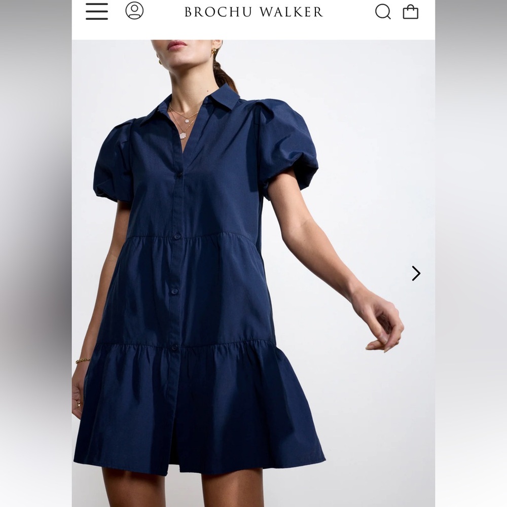 Brochu Walker Havana Mini Dress in Navy - Size Medium